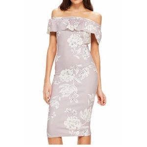 Miss Guided off the shoulder midi dress